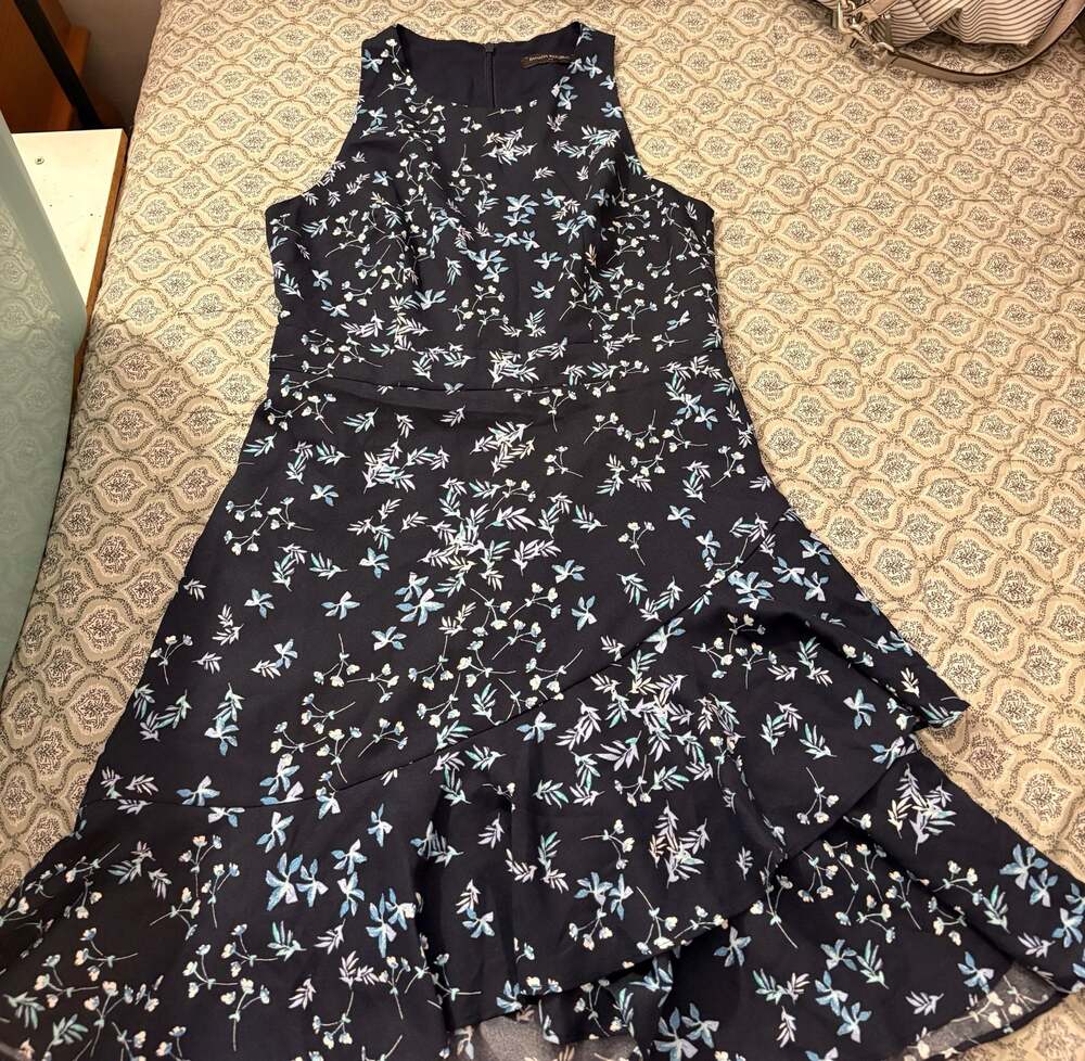 Banana Republic Floral Ruffle Hem Dress